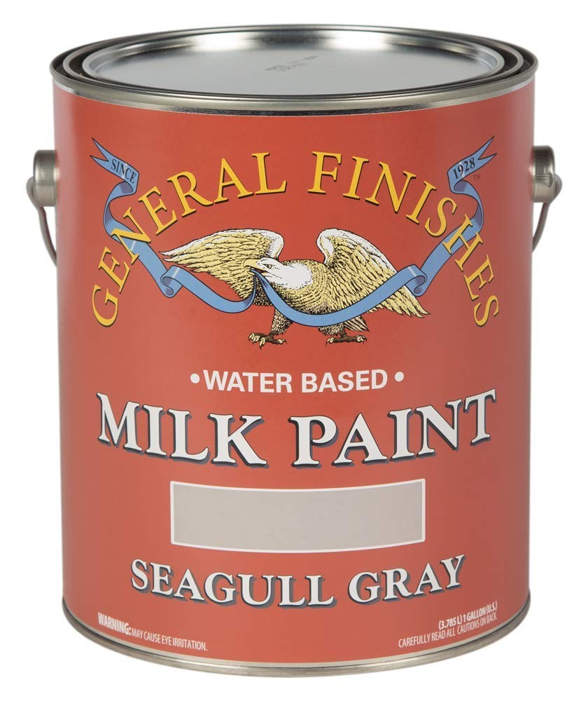 Water Based Milk Paint, 1 Gallon, Seagull Gray