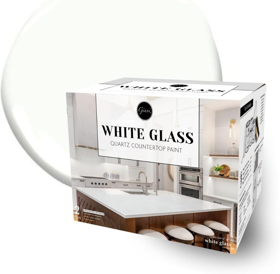 Easy Epoxy Quartz Countertop Paint Kit (White Glass)