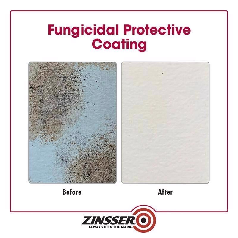 Zinsser White Water-Based Acrylic Mold Killing Primer 1 qt 276087 All Surfaces