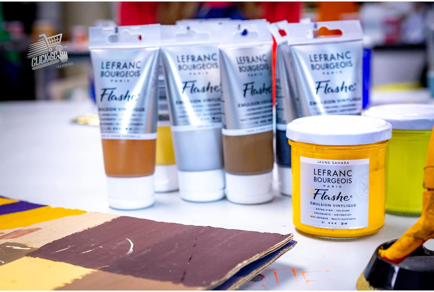 LEFRANC BOURGEOIS FLASHES LIGHT NEON ORANGE 400ML ACRYLIC VINYL COLOR OP