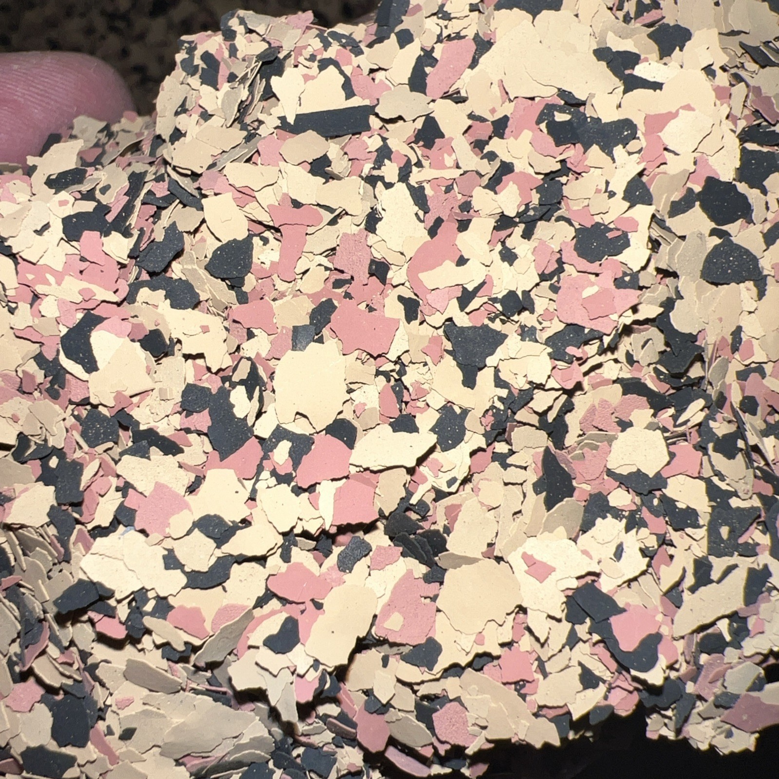 7 Lbs Decorative Color Chips Epoxy Floor Flakes Garage Black Tan Brown