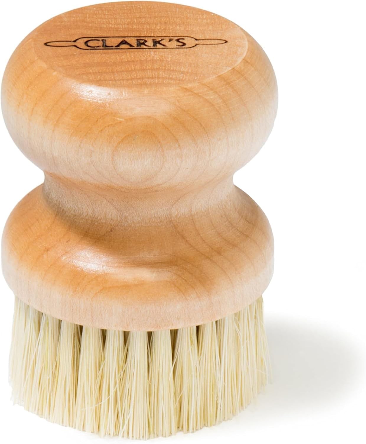 CLARK’S Cutting Board Oil Scrub Brush – Round Wood Applicator Small, Maple