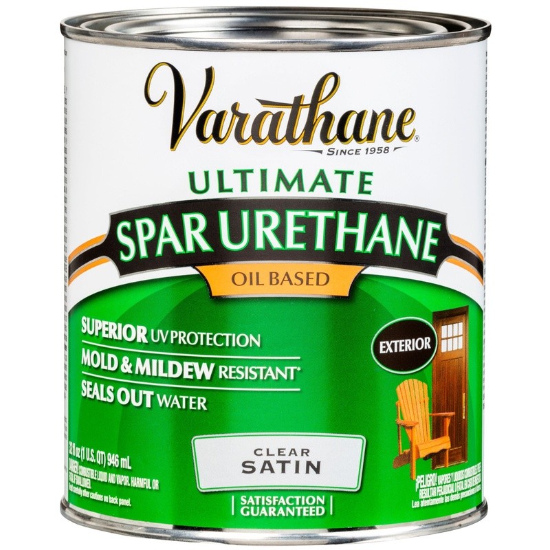 Clear Satin Spar Urethane Oil-Based Wood Finish UV Water Resistant Durable New