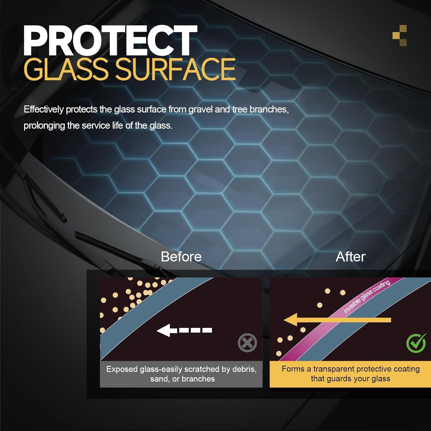 Car Ceramic Glass Coating Spray,Automotive Windshield Rain Repellant Glass Polis