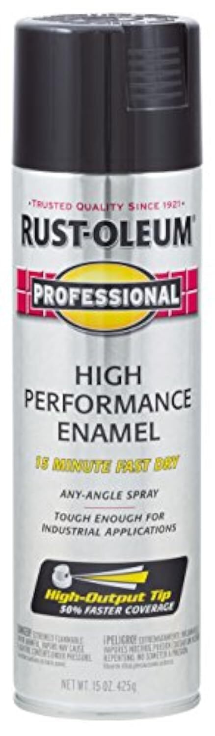Rust-Oleum 7579838 Professional Enamel Spray Paint 15 oz Gloss Black