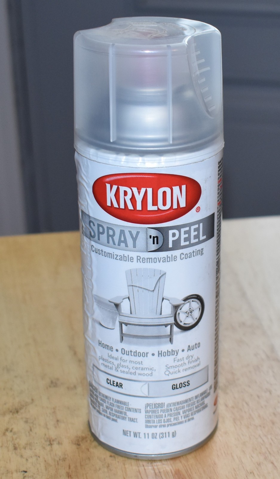 KRYLON Spray N Peel Paint Gloss Clear Removable Coating 11 oz