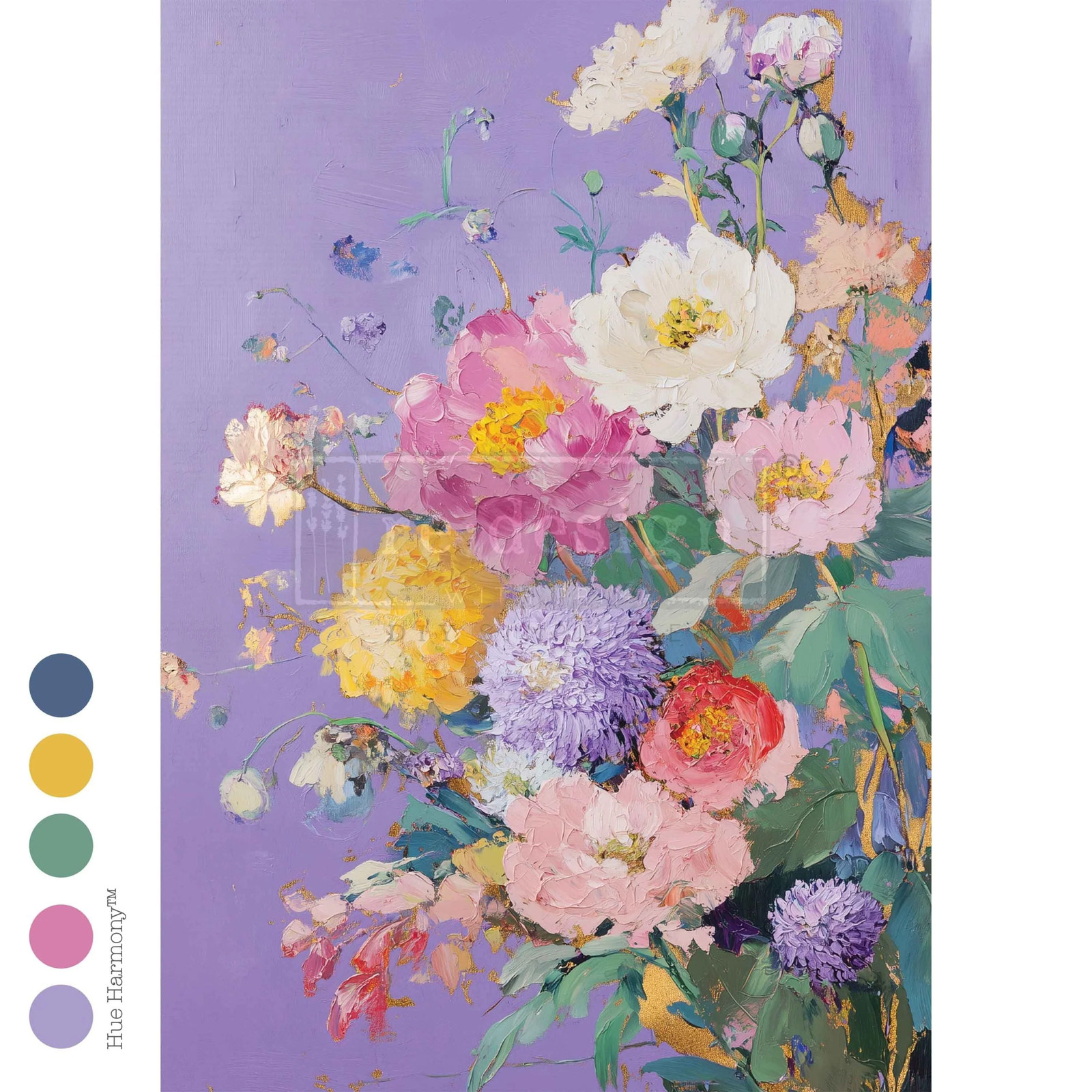 Lilac Serenade | A3 11.7″x16.5″ | Decoupage Fiber Paper | Redesign with Prima