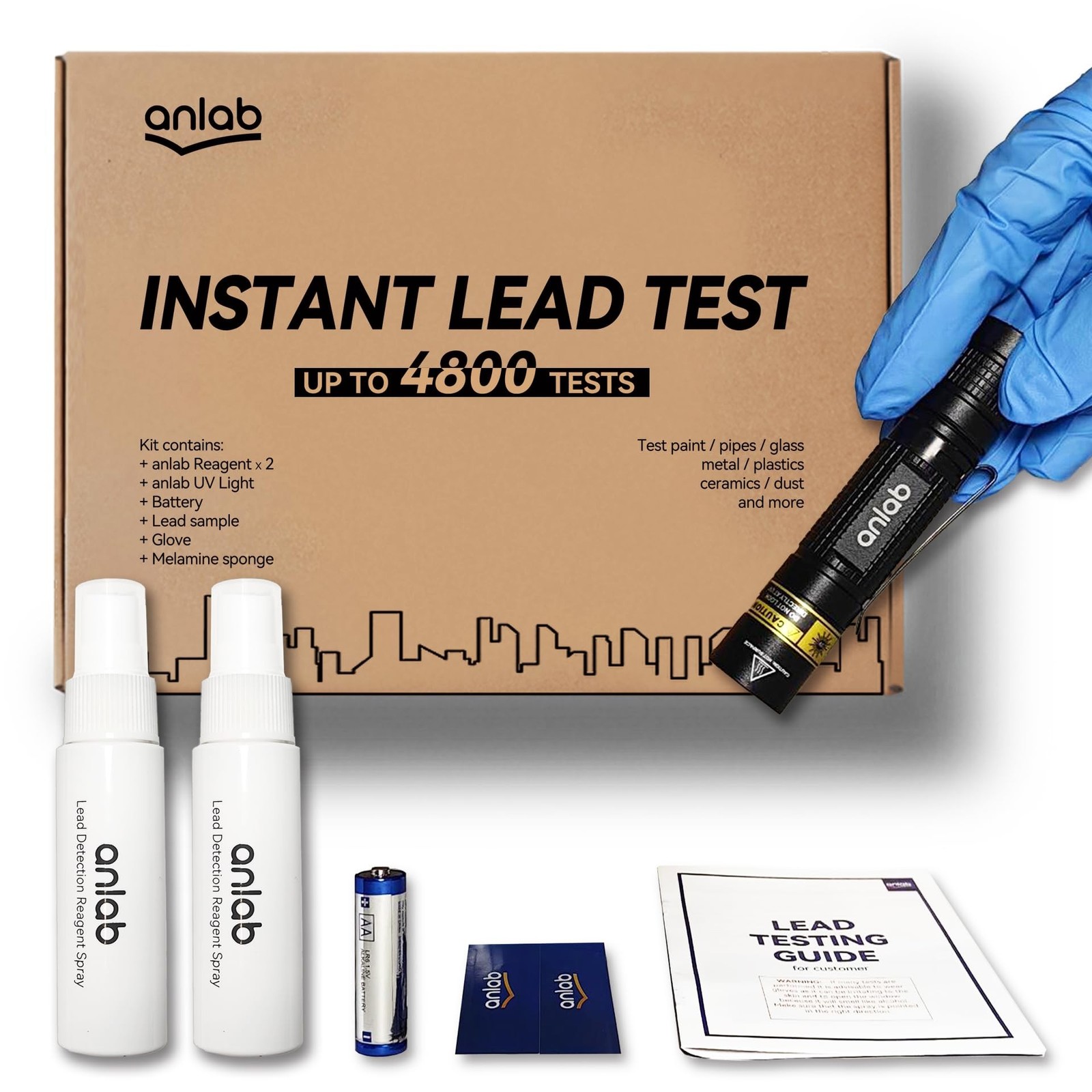 Lead Test Kit for Paint, Ceramics & More | Instant Lead Test | Up to 4800 Use…