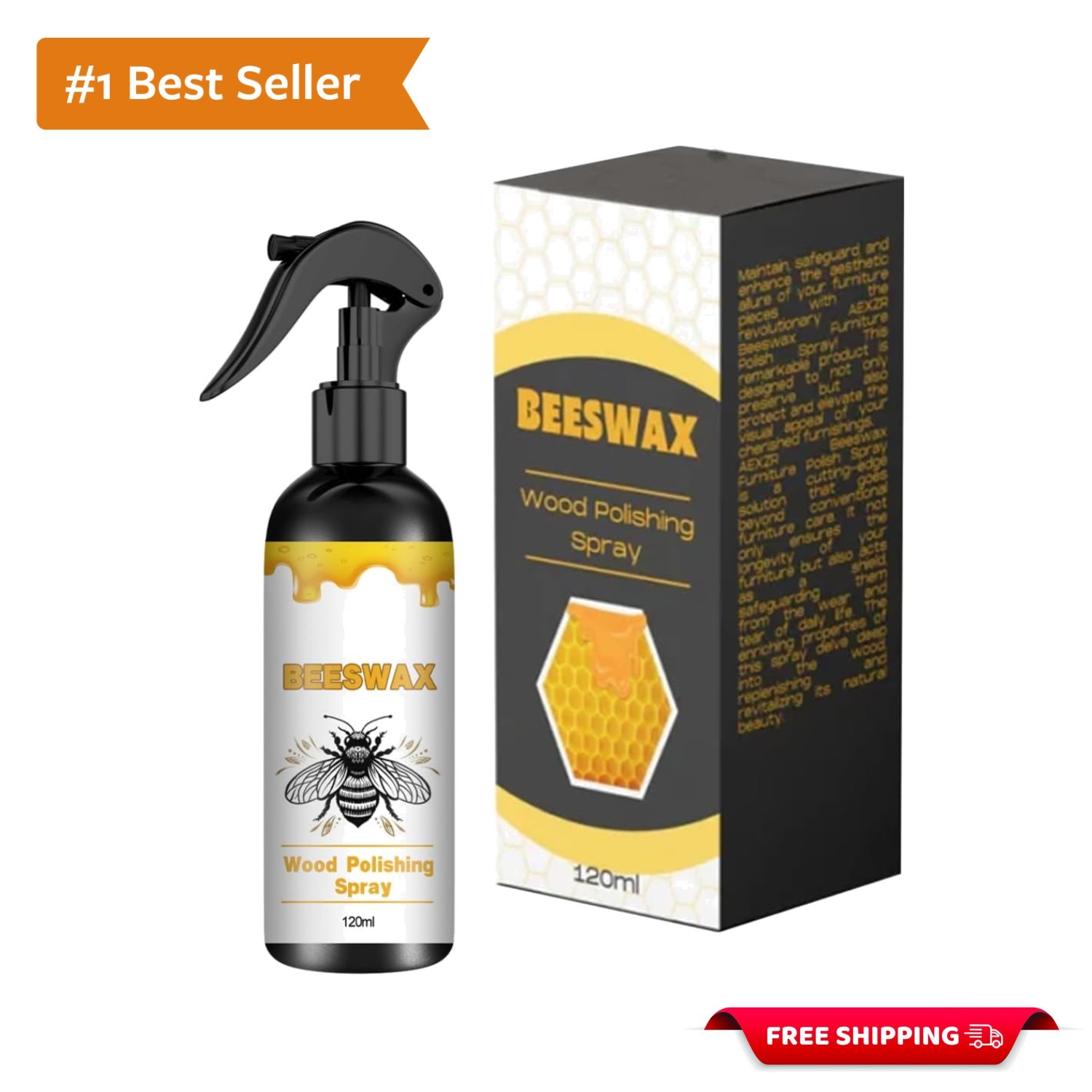 Effortless Wood Care: 120ml Beeswax Spray Polish – Moisture & Scratch Protection