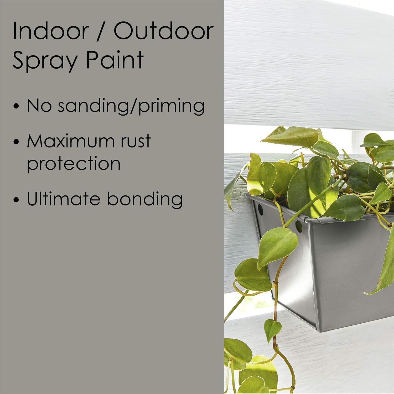 All-In-One Rust Resistant Spray Paint, Gloss Smoke Gray – 12 Ounce Pack of 2