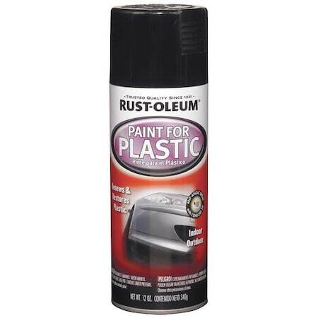 Rust-Oleum 248649 Spray Paint, Black, Gloss, 12 Oz.