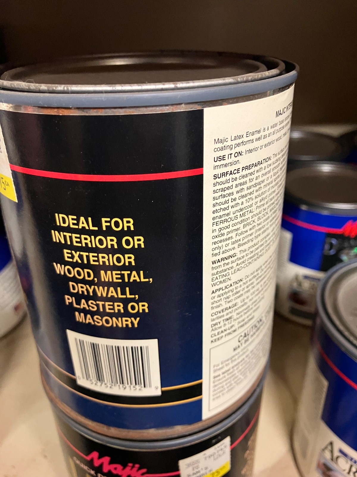 Majic LATEX Enamel GLOSS RED 1 quart
