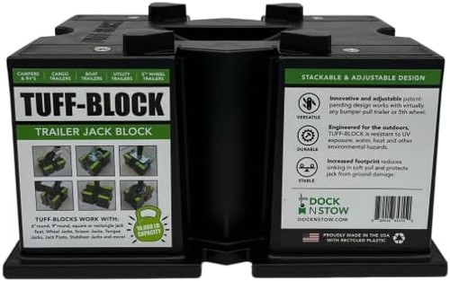 TUFF-Block by Dock N Stow Trailer Jack Blocks for RV Camper, 5th Wheel, Boat …