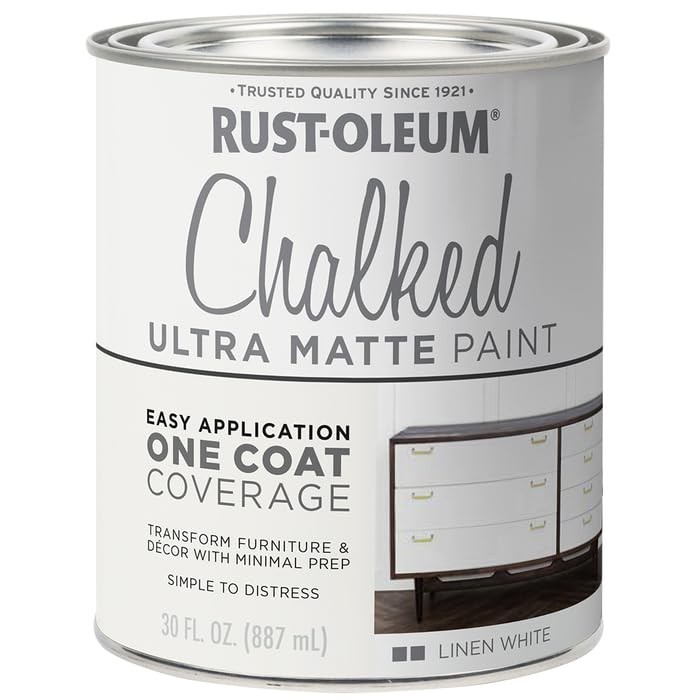Rust Oleum Chalked Paint 30 Ounce Pack Of 2 Linen White Easy To Use For Diy
