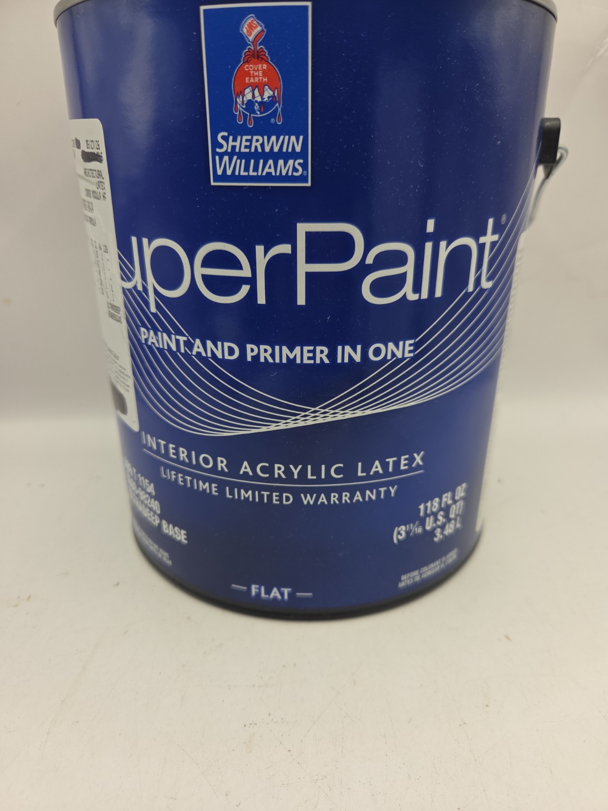 1 Gallon Sherwin Williams SuperPaint Interior Flat Color 9185 Marea Baja