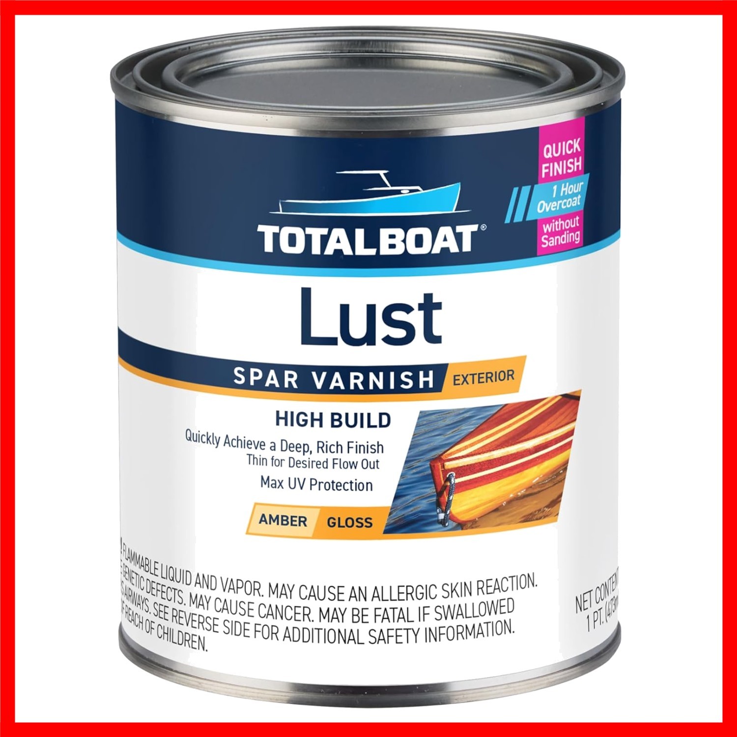 Lust Marine Varnish, High Gloss and Matte Finish for Wood, Boats, Outdoor Fur…