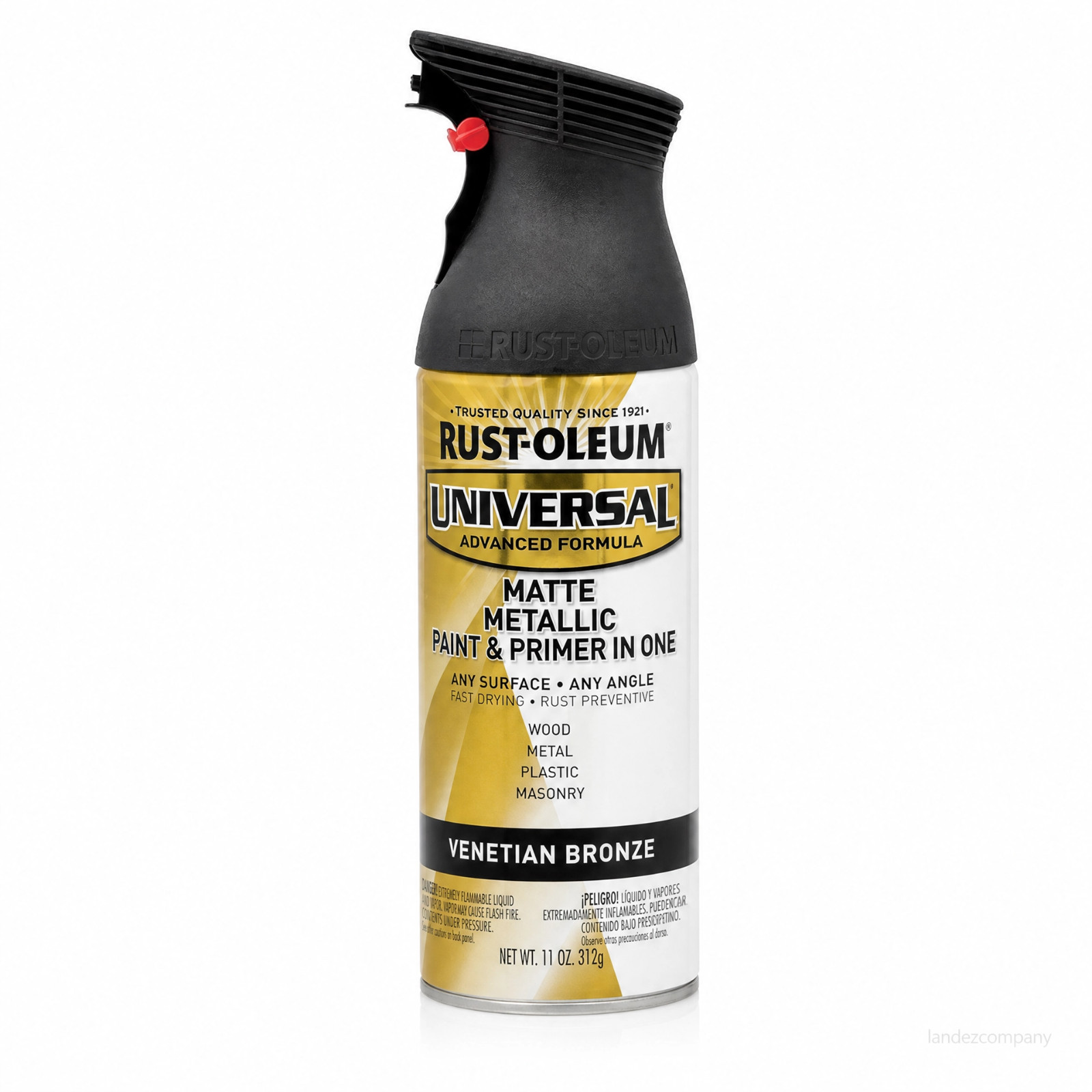 Rust-Oleum Universal Spray Paint 11oz Matte Metallic Venetian Bronze Paint Prime