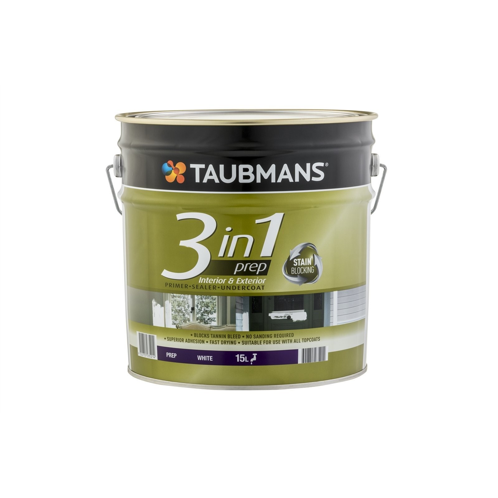Taubmans 15L White 3 In 1 Interior And Exterior Primer Undercoat And Sealer