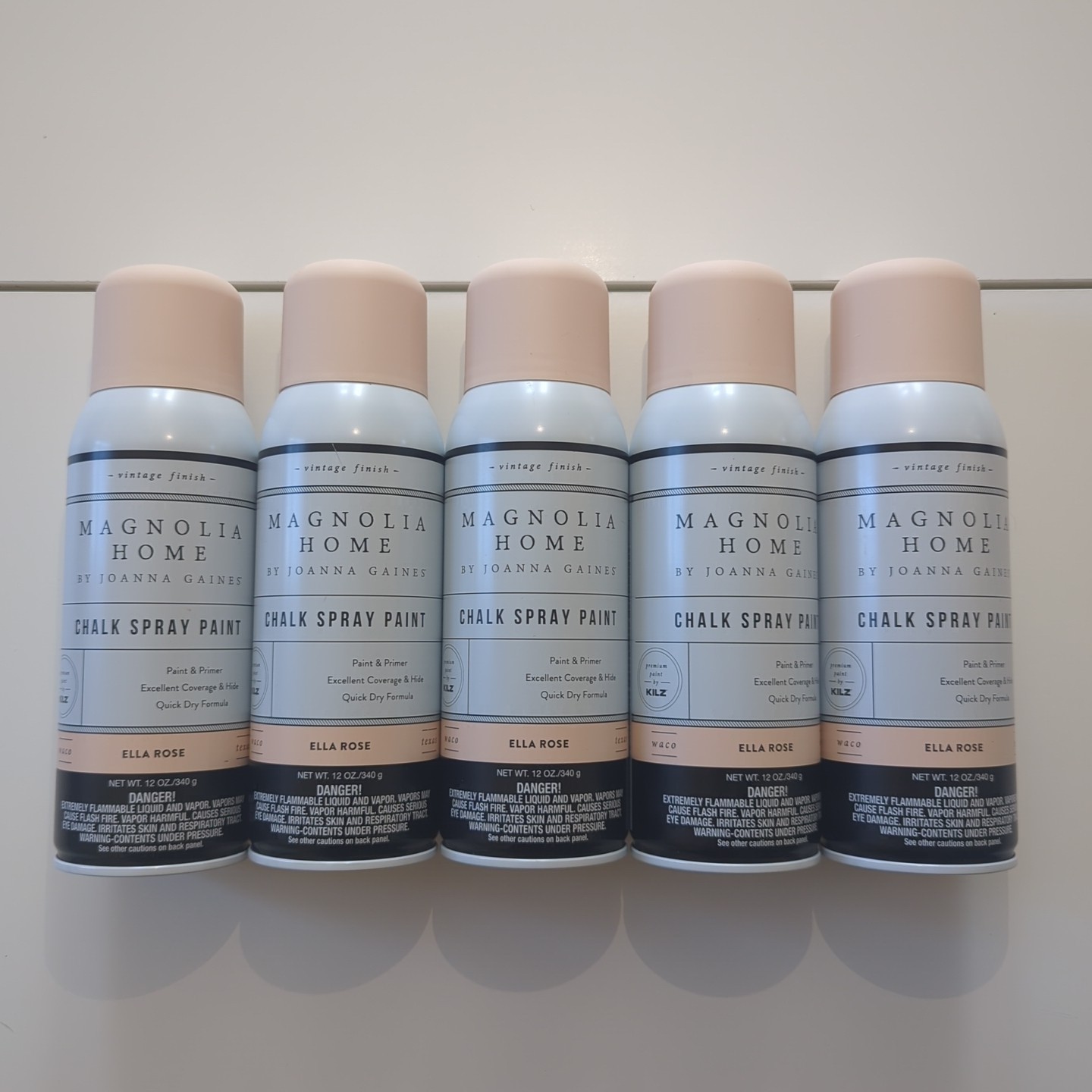 Magnolia Home by Joanna Gaines Chalk Spray Paint – Color: Ella Rose – 5 Cans