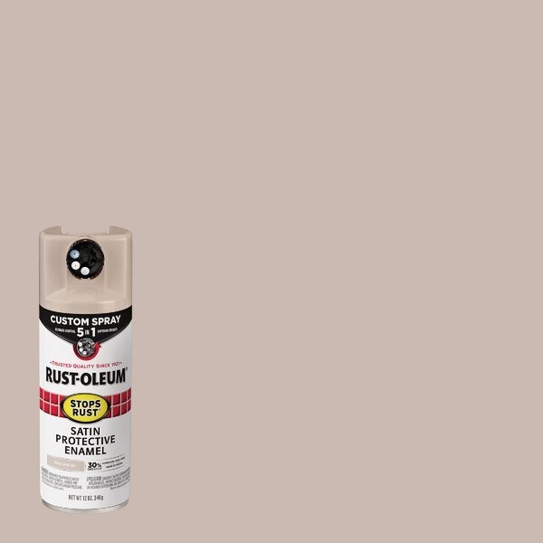 6-Rust-Oleum Stops Rust 12 Oz Custom Spray 5 in 1 Satin Spray Paint French Beige