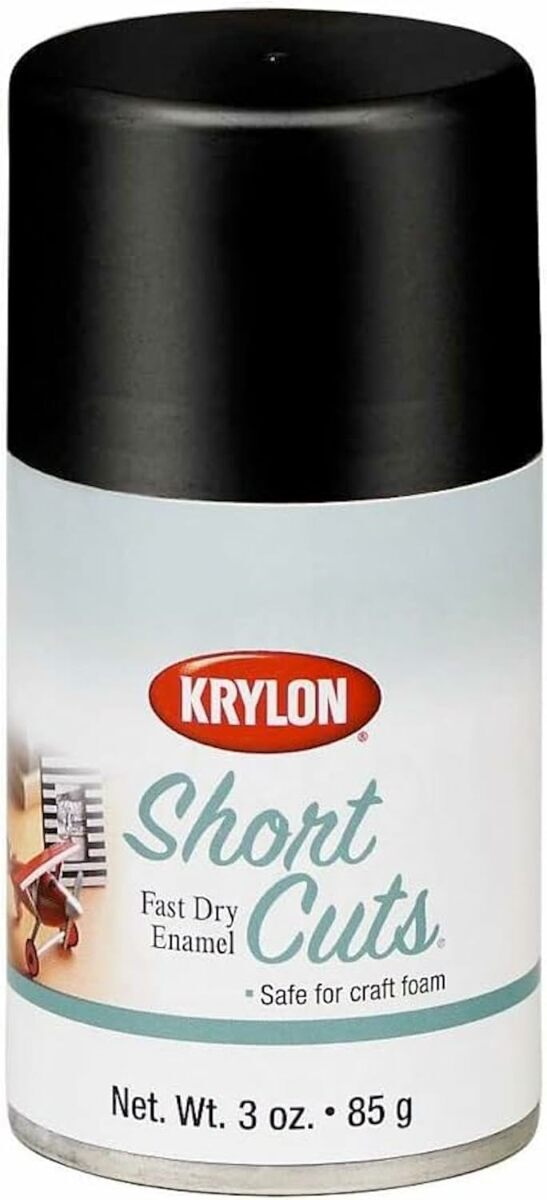 Krylon KSCB026 Short Cuts Brush-On Paint, 1-Ounce, Gloss Black
