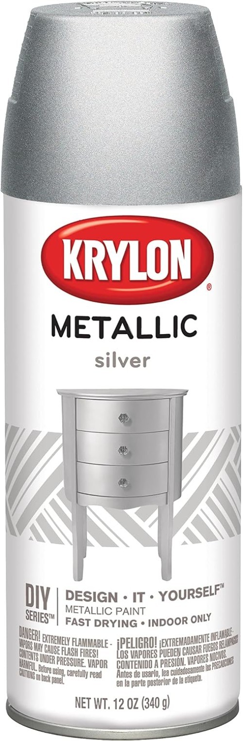 Bright and Durable 11 oz Silver Metallic Spray Paint for Interior Metal Projects