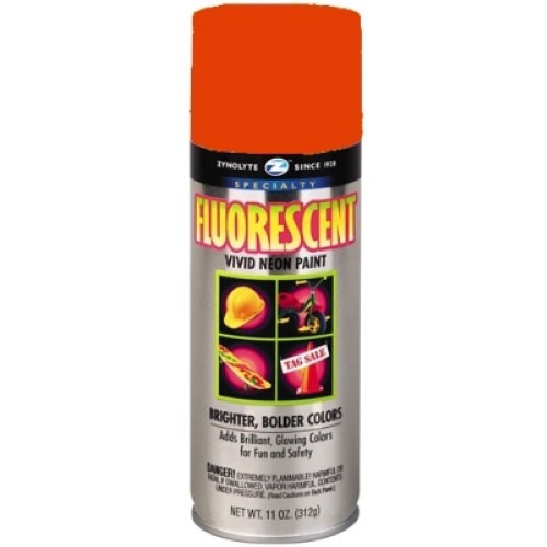 Aervoe Z1419 Fluorescent Red-Orange Zynolyte Spray Paint 11 oz Net