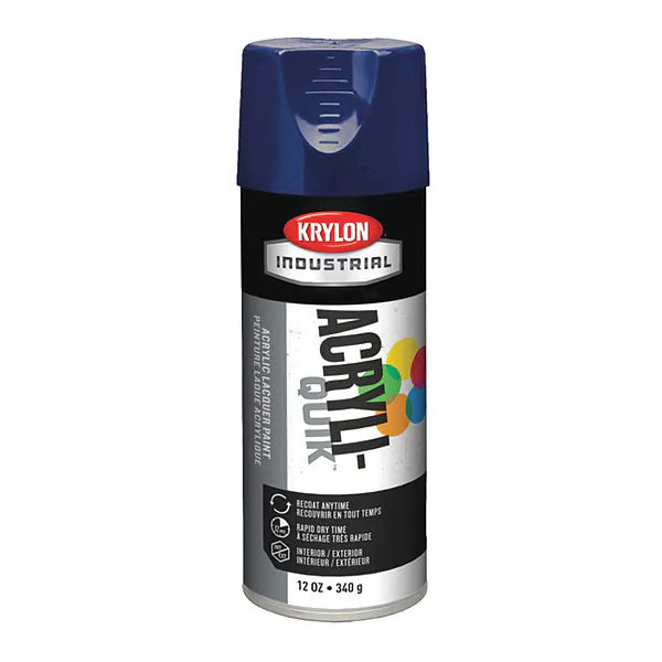 Industrial Spray Paint, Regal Blue, Gloss, Solvent, 12 oz K01901A07 Industrial