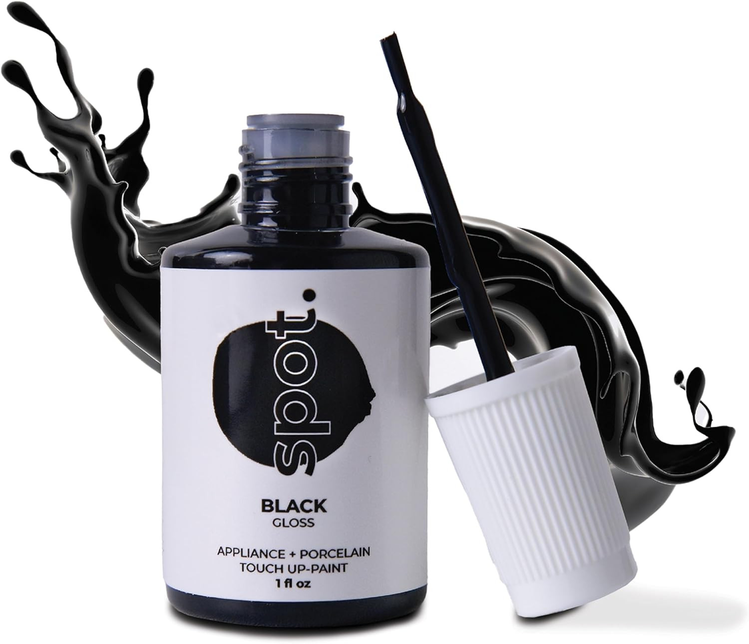 High-Gloss Black Touch Up Paint – Porcelain and Appliance Repair for Chips Stai