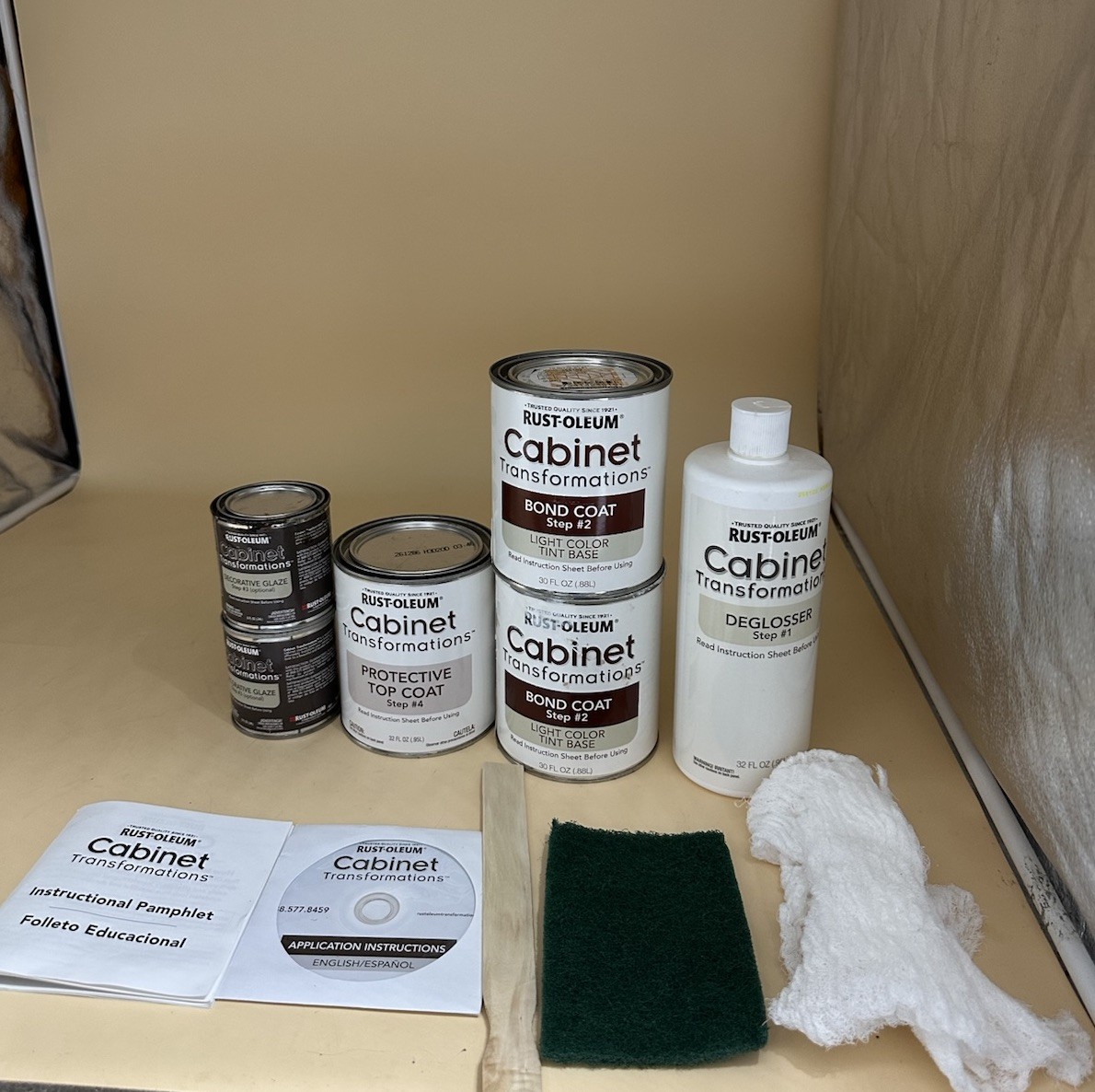 Rust-Oleum Cabinet Transformations Kit Light Tint 258109 Preowned