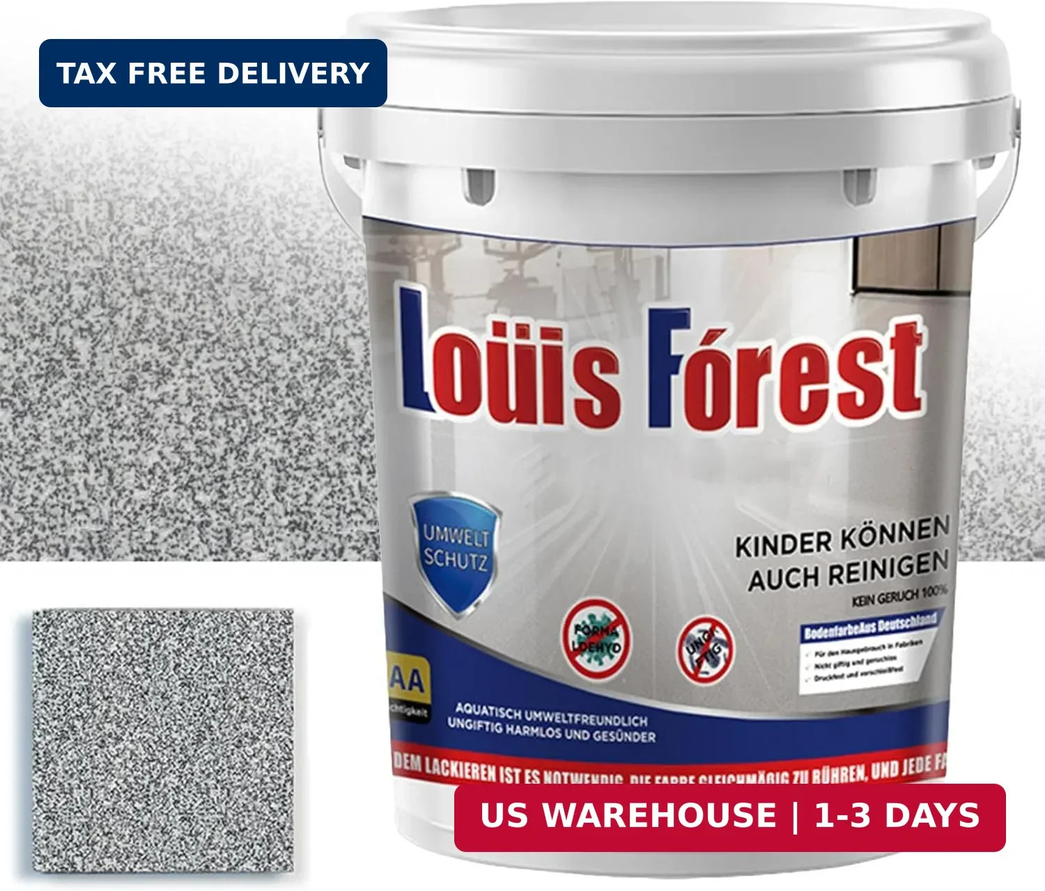 High-Gloss Marble Effect Epoxy Floors Coating, Louis Forest Epoxy Floor Paint, G
