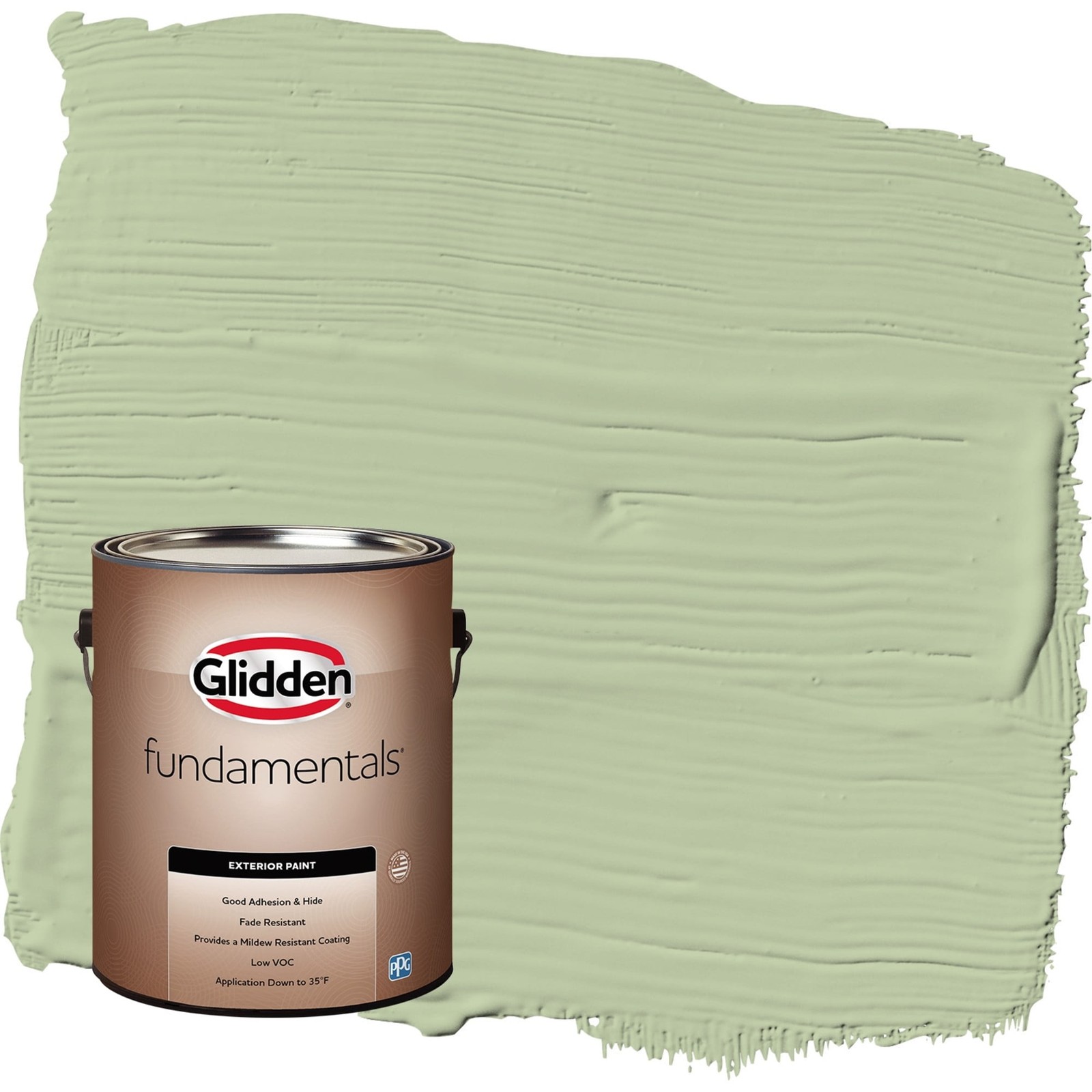 Fundamentals Quaking Grass / Green Flat Exterior Paint 1 Gallon
