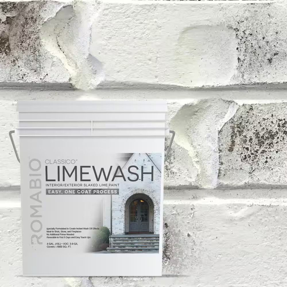 4 Gal. Bianco White Limewash Interior/Exterior Paint
