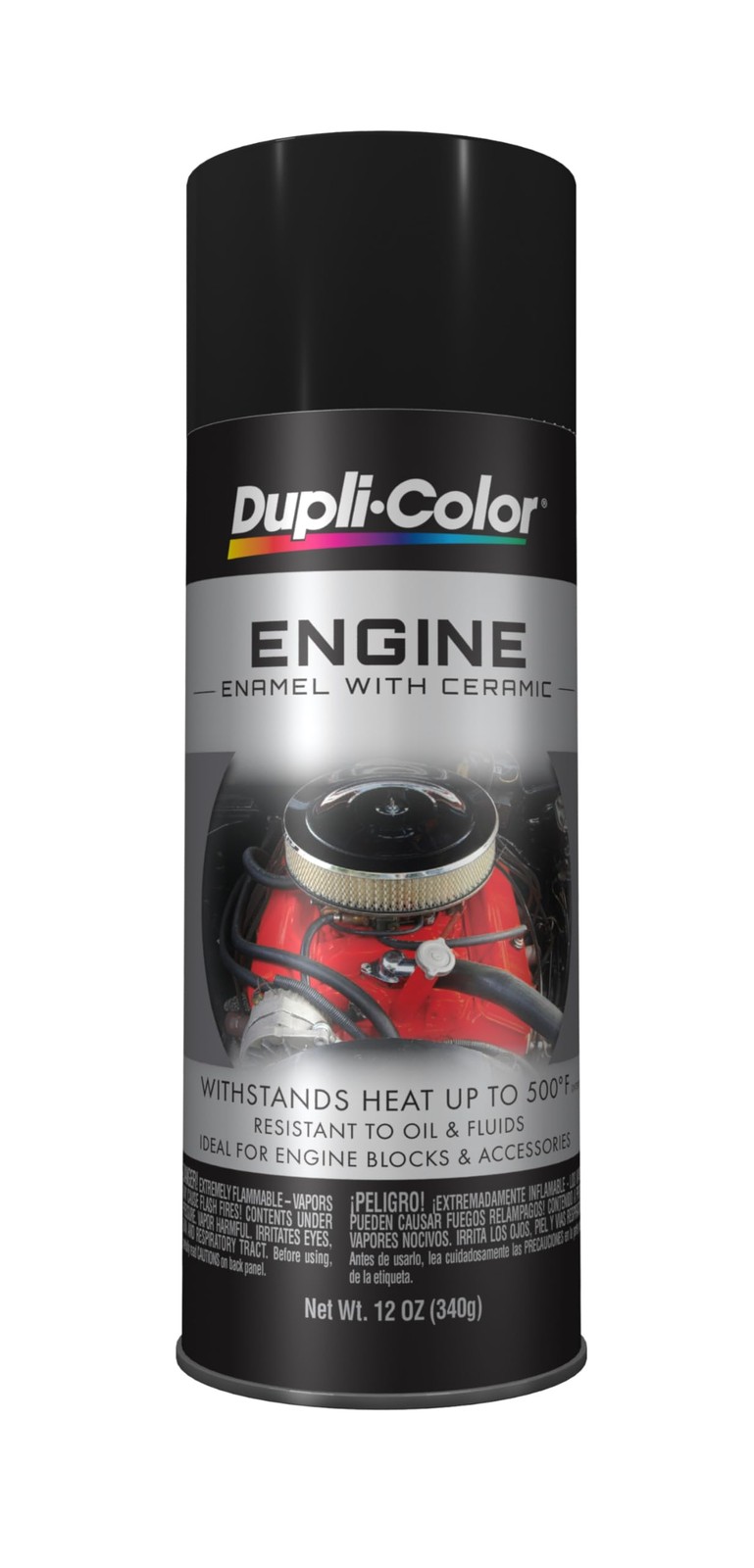 Dupli Color Gloss Black Engine Enamel Spray Paint 12 Ounce High Heat Ceramic