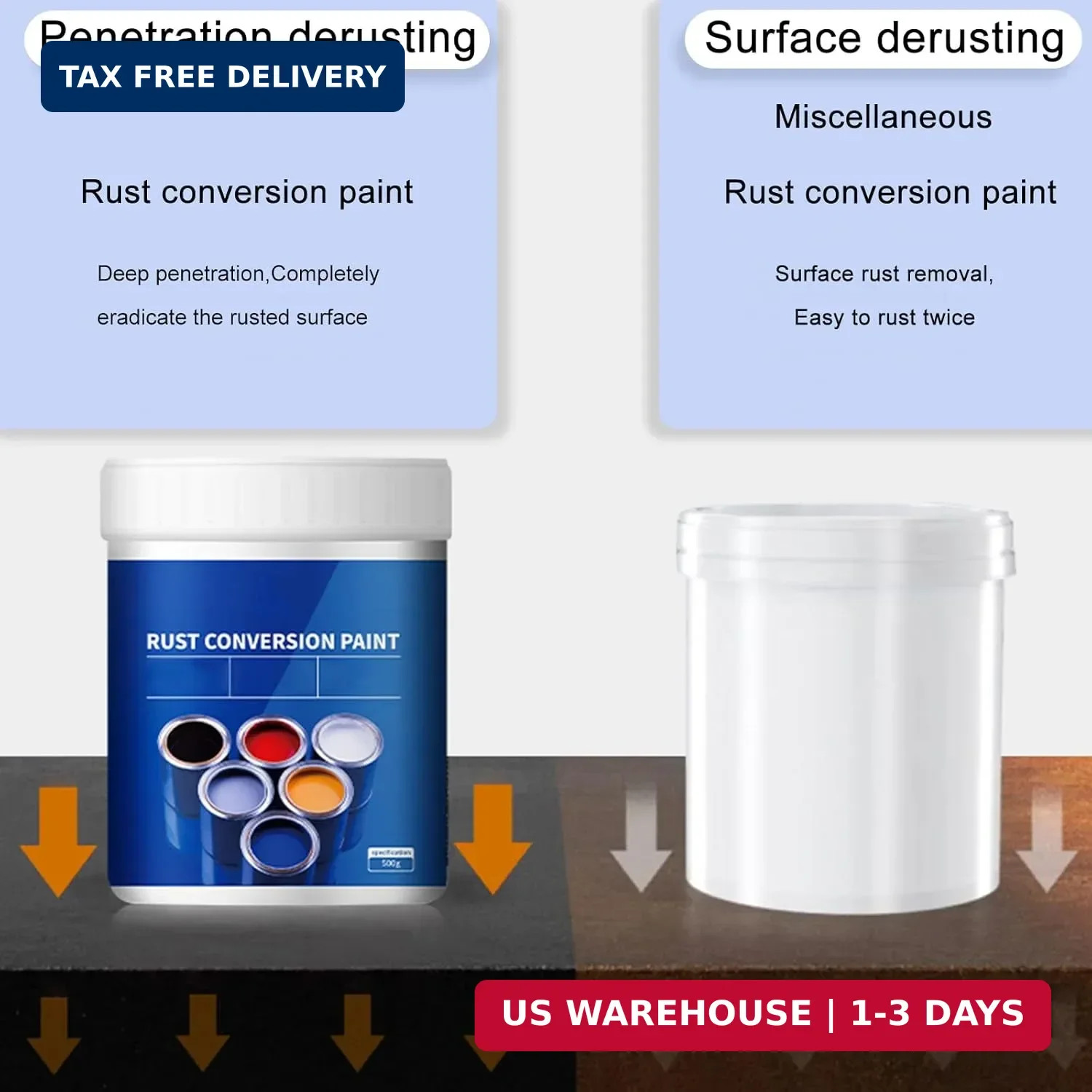 Weatherproof Rust Converter Paint for Metal, Rust Remover for Metal and Primer,