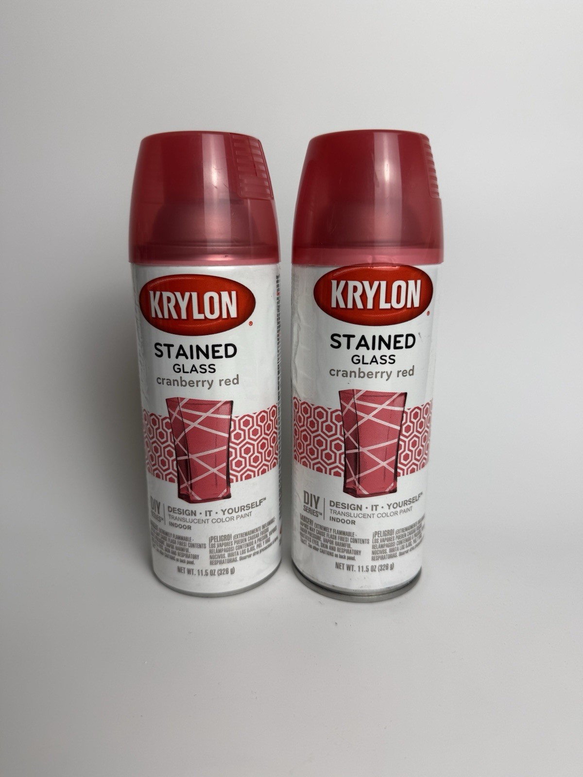 2x Krylon K09026000 Stained Glass Paint, 11.5 oz, Cranberry Red