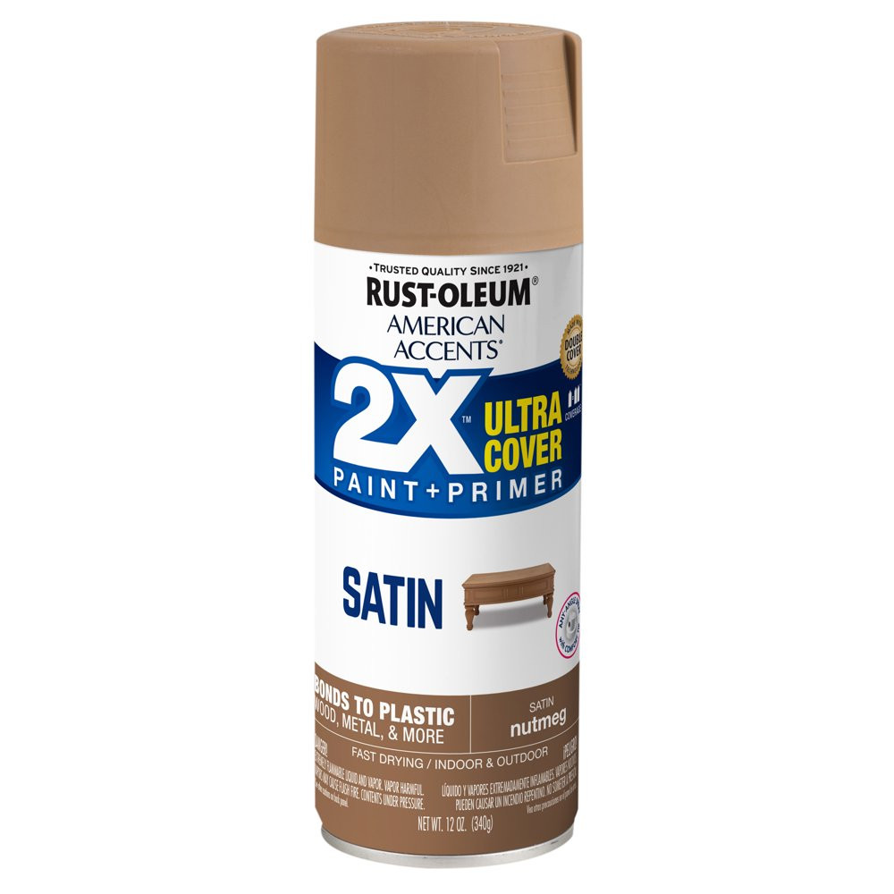 All Surfaces 2X Ultra Cover Protection Satin Nutmeg Spray Paint & Primer 12 Oz