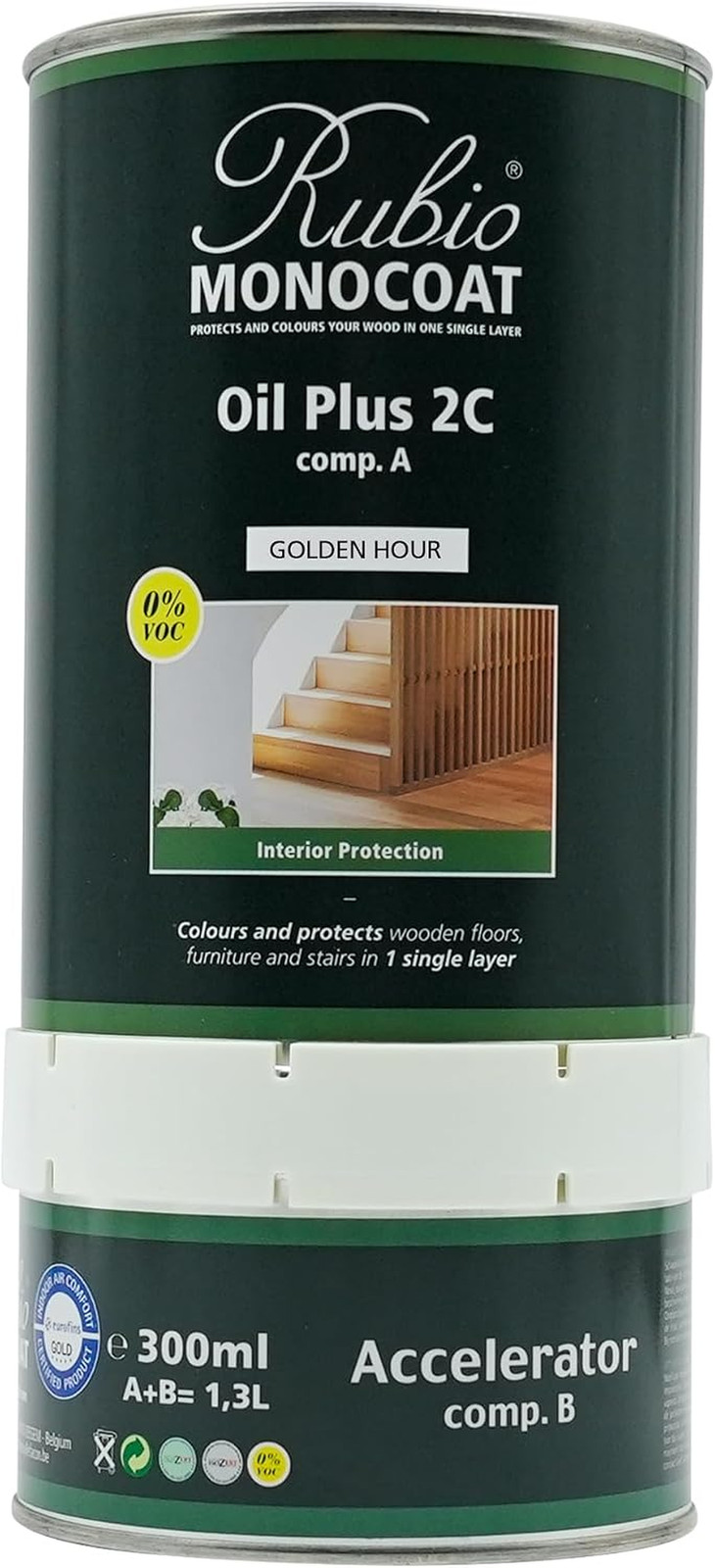 Wood Oil Finish 650 Ft² | Oil plus 2C | Quick-Dry, Eco-Friendly Linseed Wood Oil