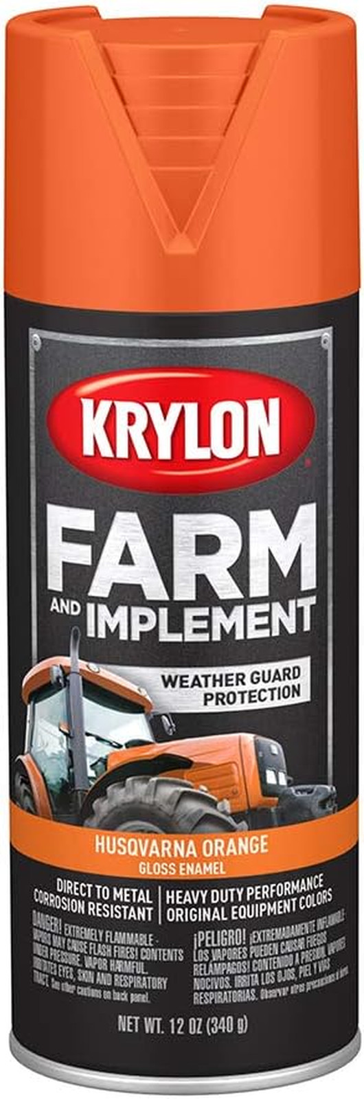 Farm & Implement Paint Aerosol Husqvarna Orange 12 Fl Oz (Pack of 1)