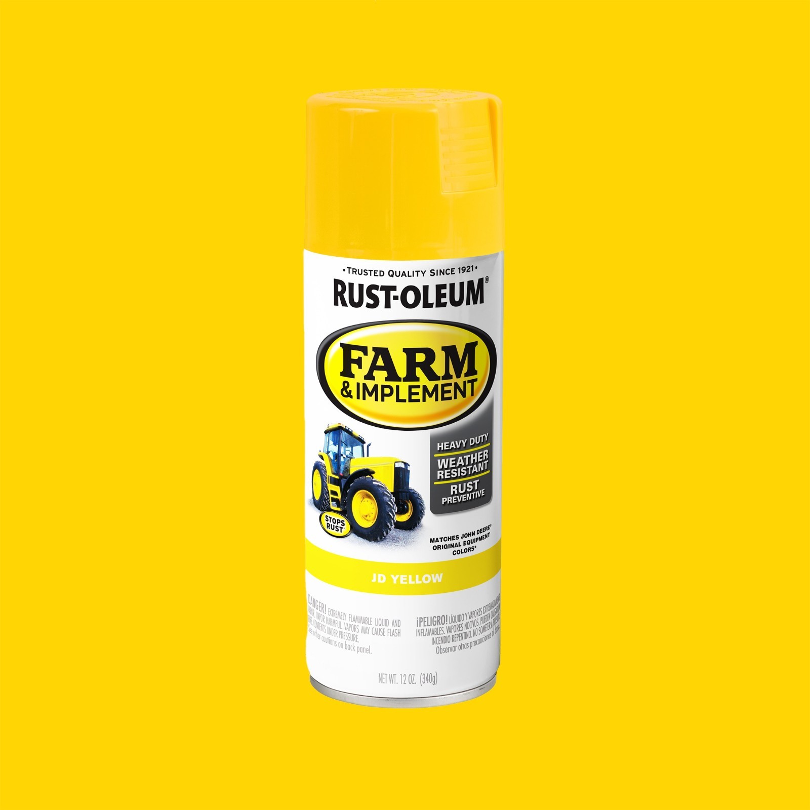 (6 pack) JD Yellow, Specialty Farm & Implement Gloss Spray Paint, 12 oz