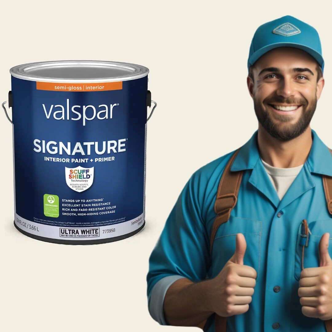Valspar Signature Semi-gloss Swiss Coffee 7002-16 Latex Interior Paint + Primer