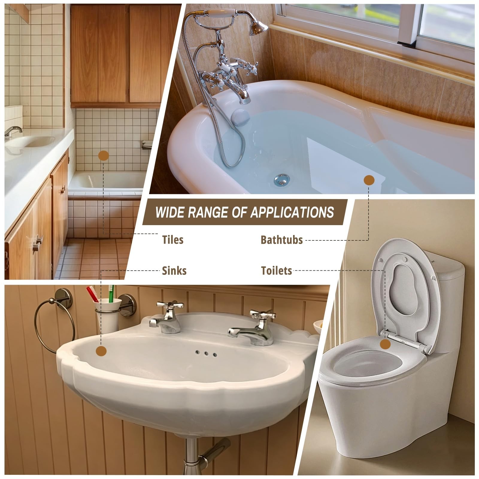 Epoxy Tub Refinishing Kit – Waterproof, Low Odor, High Gloss White Paint for Bat