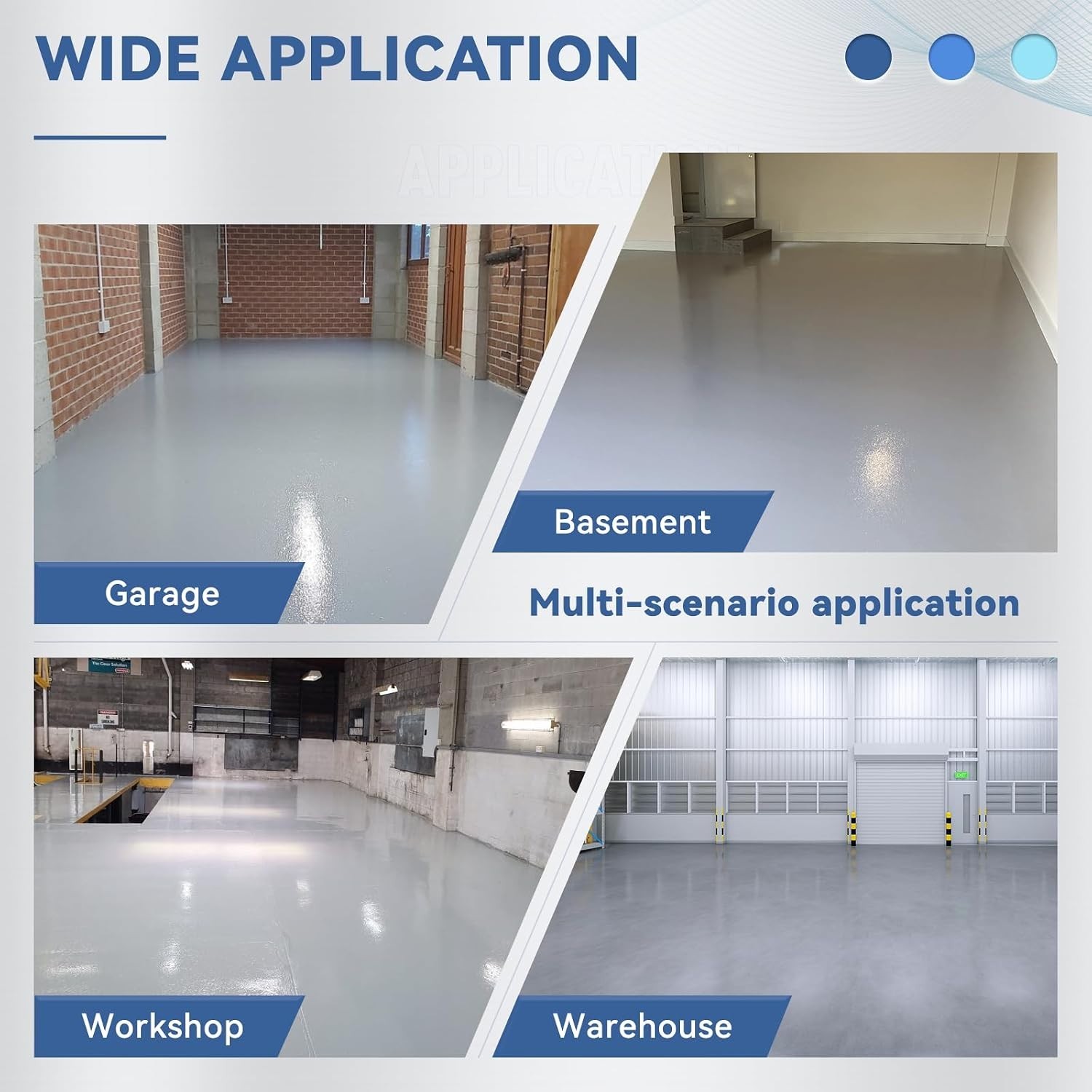 Light Gray Garage Floor Epoxy Coating – 250 Sq Ft High Gloss & Non-Toxic Finish