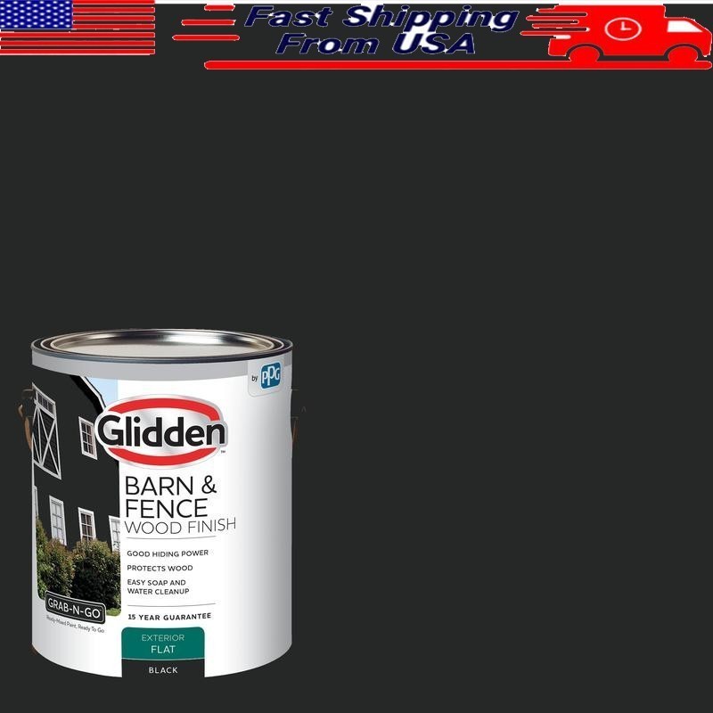 Durable Exterior Wood Paint Flat Liquid Barn Fence High Coverage Protects Metal