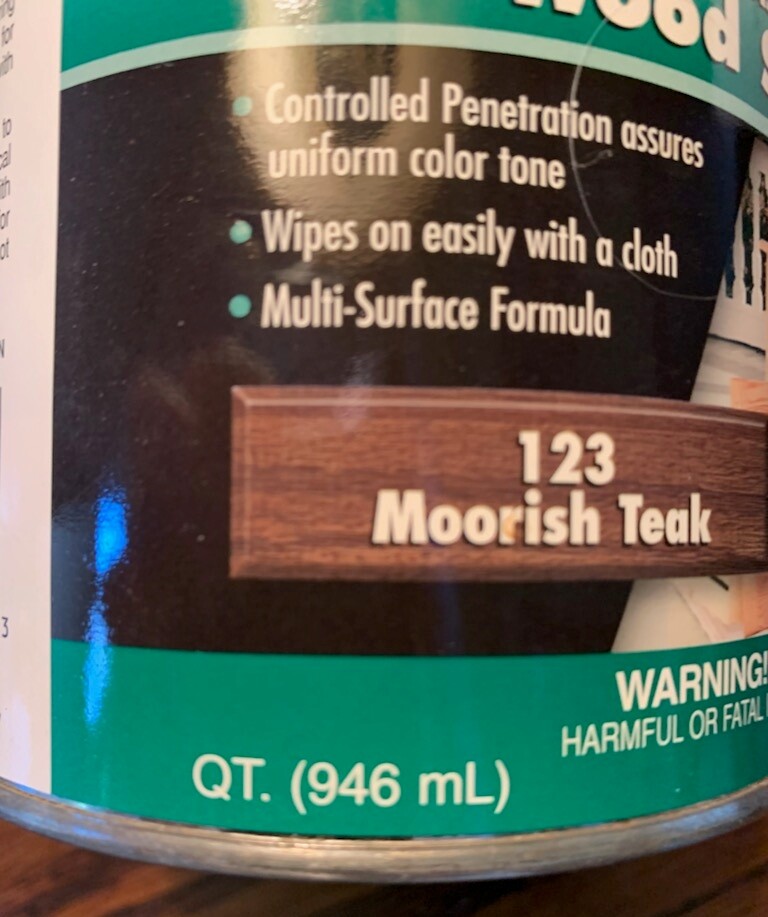 Zar Interior Stain, 123 MOORISH TEAK, Quart