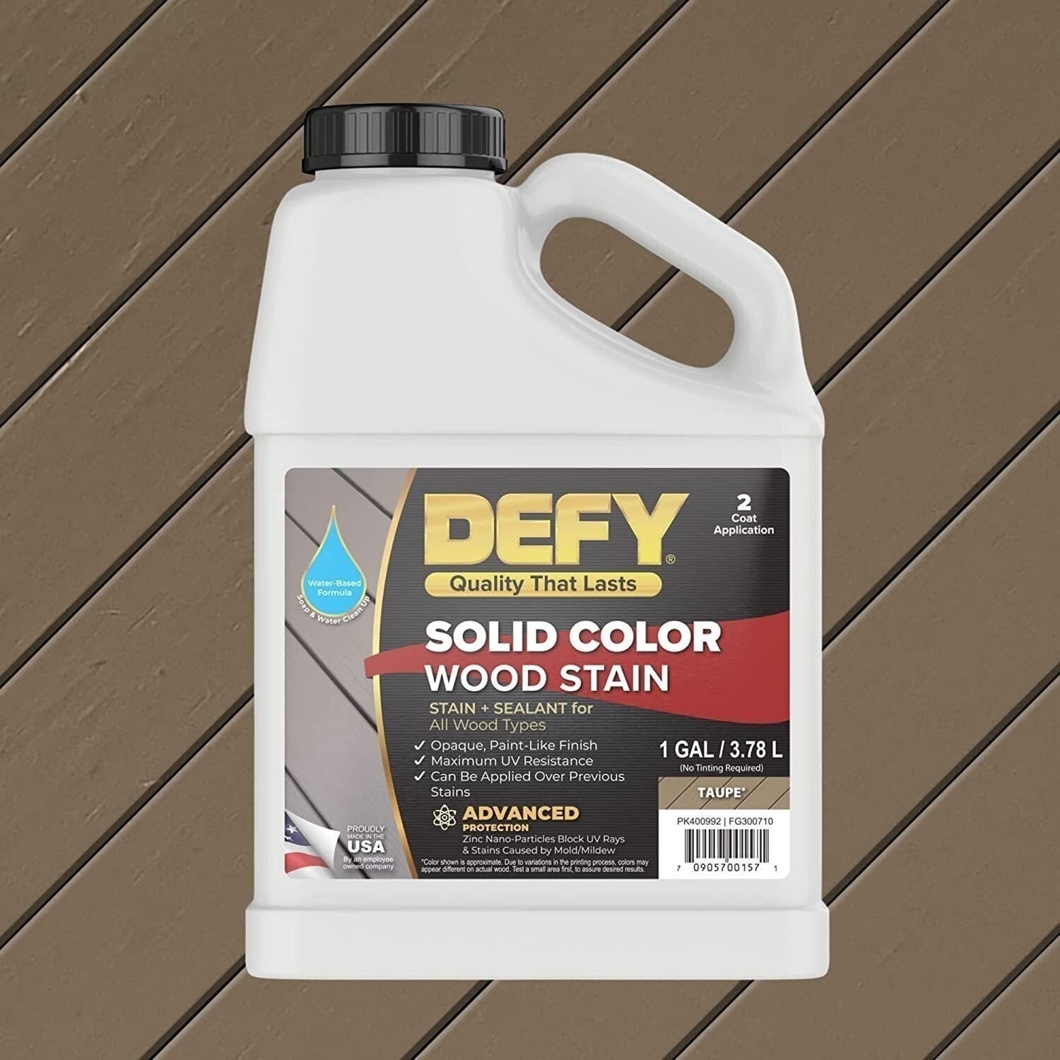 DEFY Solid Color Wood Stain Sealer – Deck Paint and Sealer for Decks, Fences,…
