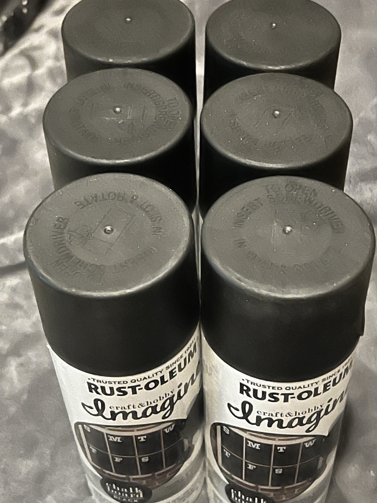 6 Pack Black Rust-Oleum Craft & Hobby Matte Imagine Chalkboard Spray Paint 11oz.