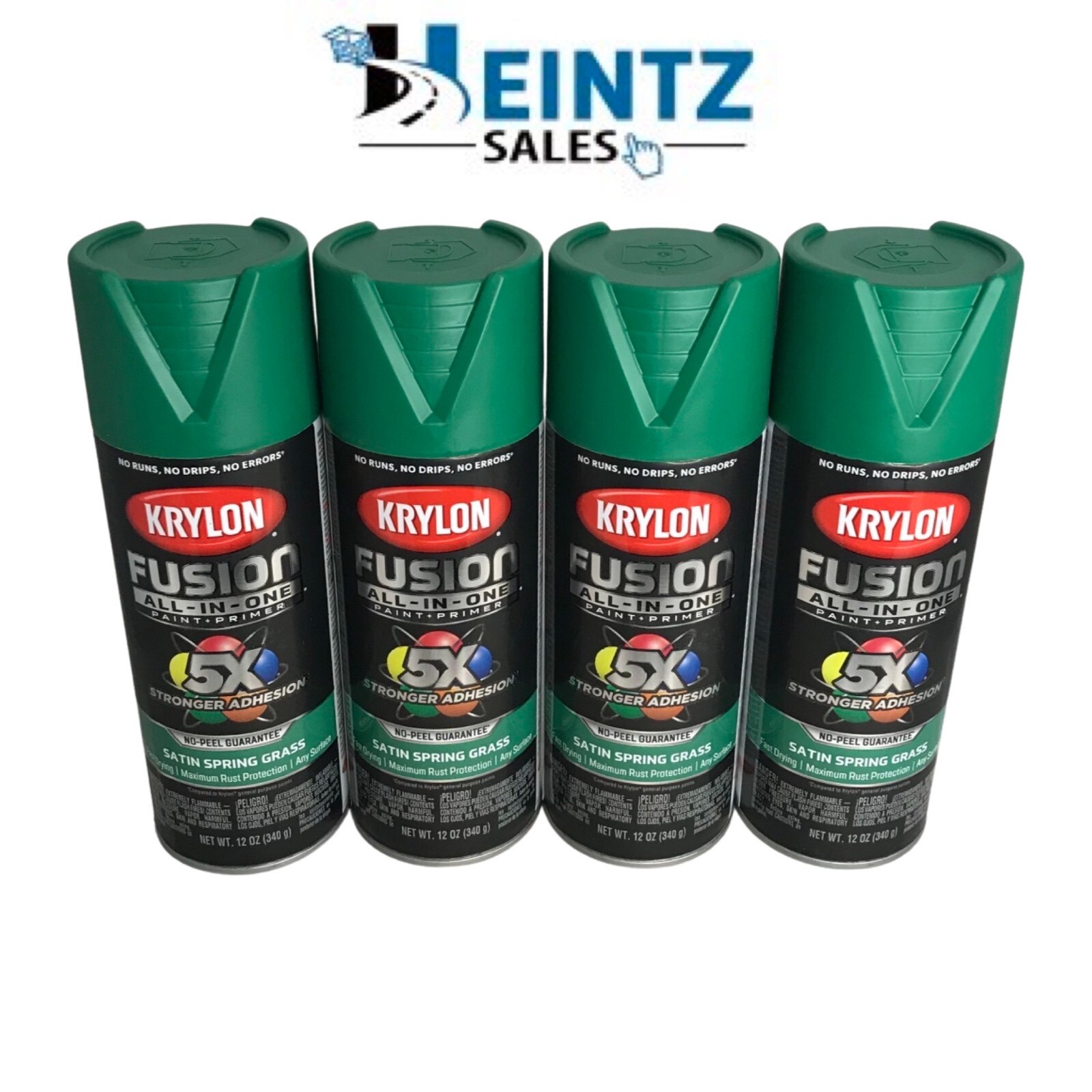 Krylon – 2751 (4)Satin Spring Grass Spray Paint Fusion All in One Paint & Primer