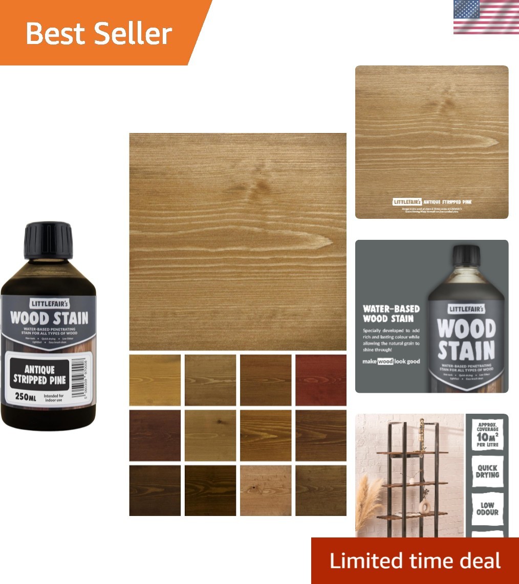 Non-Toxic Wood Stain 8.5oz – Fast Drying Finish for Indoor Crafts & Furniture