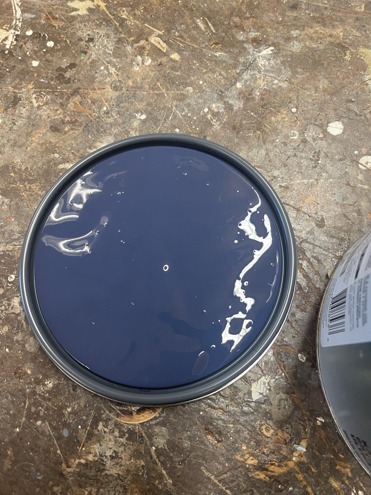 Gal. Sherwin Williams Emerald Urethane Water Based Paint /Custom Dark Blue/Satin